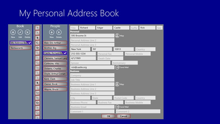 My Personal Address Book for Windows 8 and 8.1